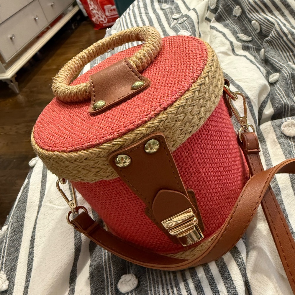 Stylish Pink and Tan Women's Bag